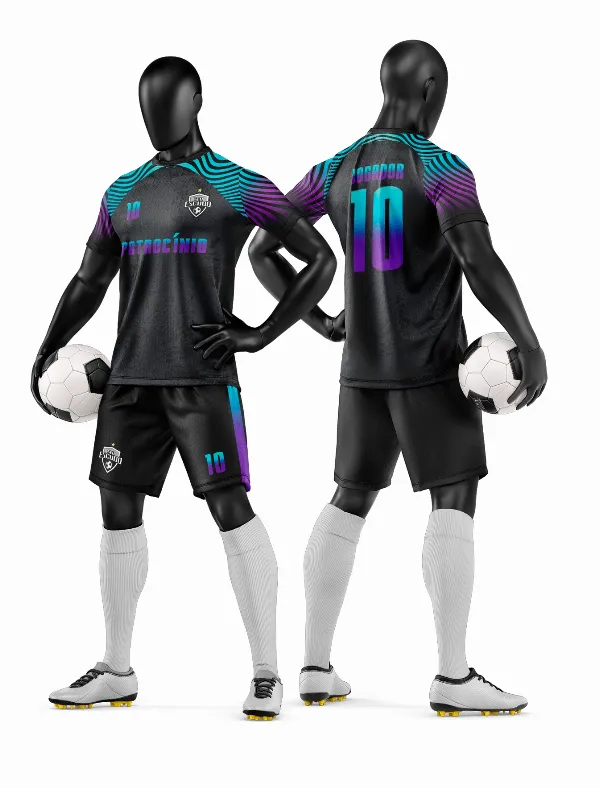 Arte Vetor Camisa e Short de Time de Futebol Amador