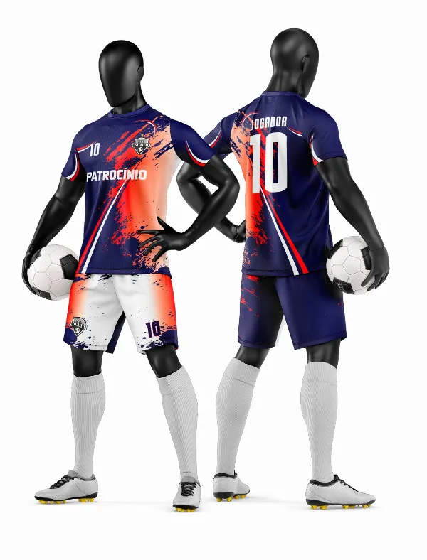 Arte Vetor Camisa e Short de Time de Futebol Amador