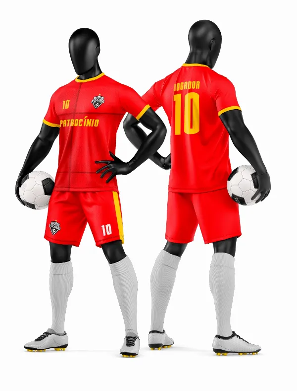 Arte Vetor Camisa e Short de Time de Futebol Amador