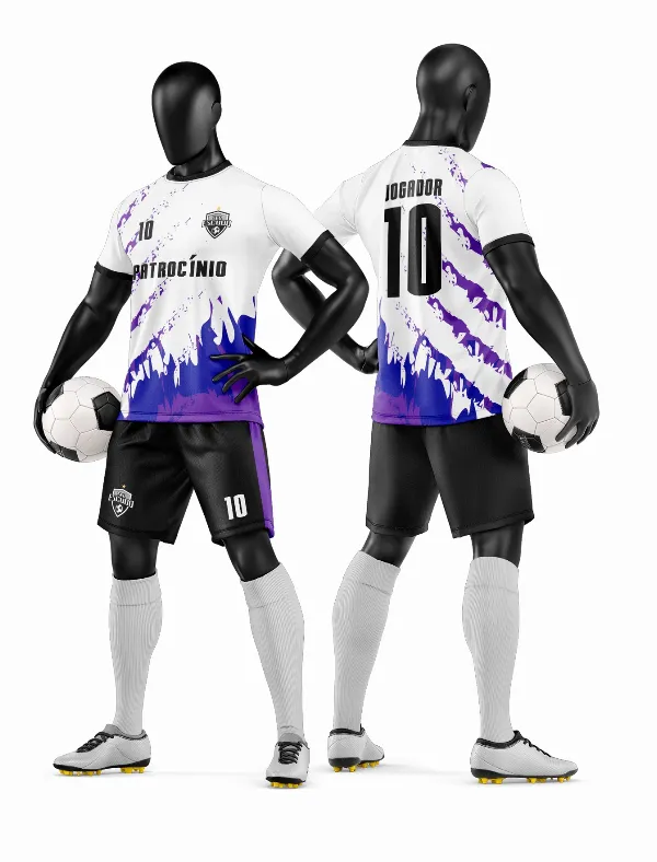 Arte Vetor Camisa e Short de Time de Futebol Amador