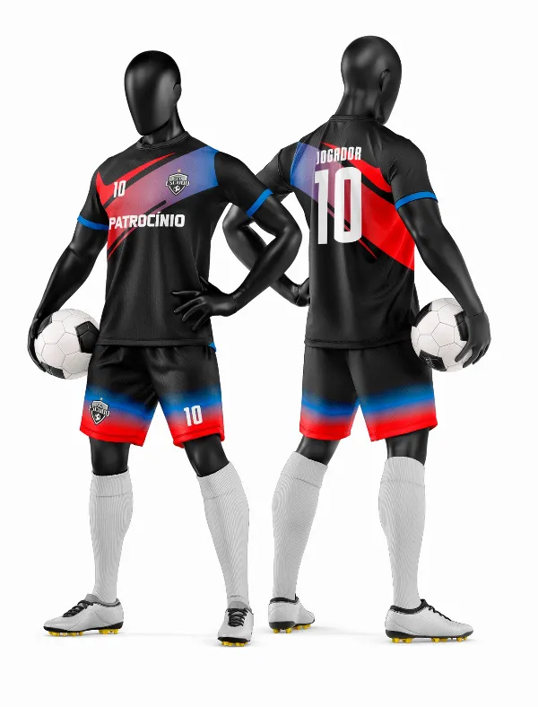 Arte Vetor Camisa e Short de Time de Futebol Amador