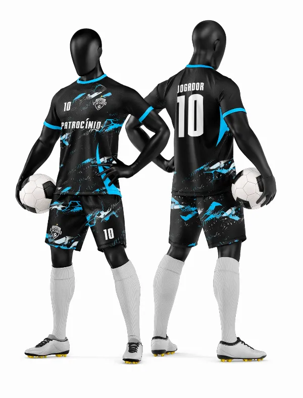 Arte Vetor Camisa e Short de Time de Futebol Amador