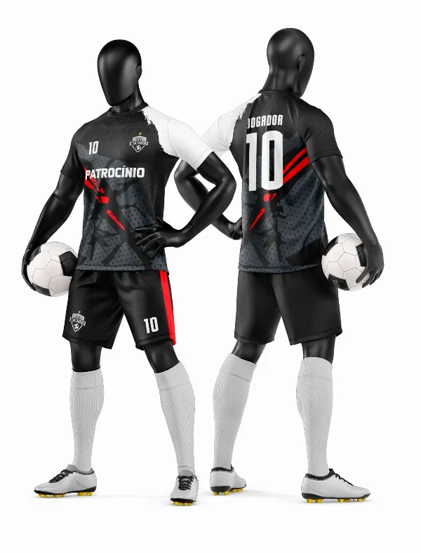 Arte Vetor Camisa e Short de Time de Futebol Amador