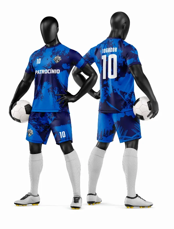 Arte Vetor Camisa e Short de Time de Futebol Amador