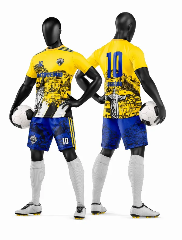 Arte Vetor Camisa e Short de Time de Futebol Amador