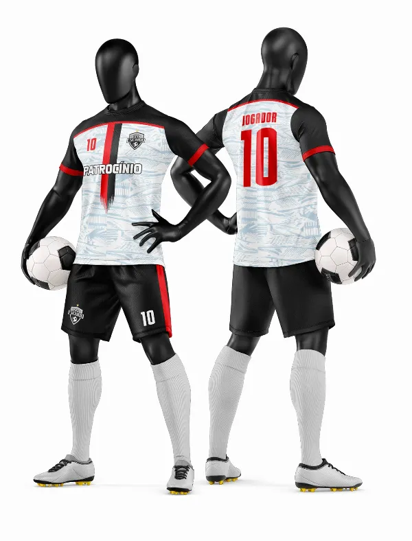 Arte Vetor Camisa e Short de Time de Futebol Amador