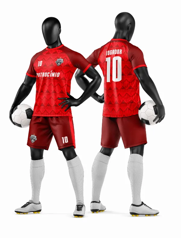 Arte Vetor Camisa e Short de Time de Futebol Amador