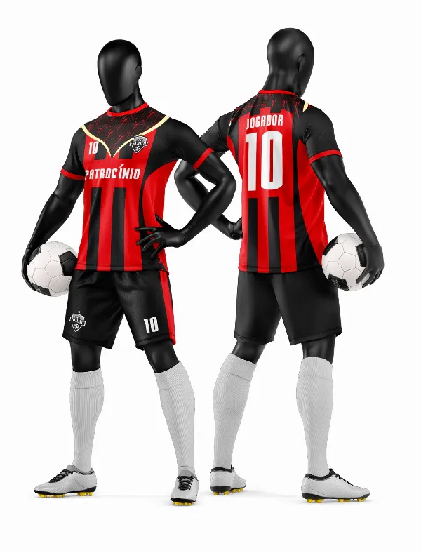 Arte Vetor Camisa e Short de Time de Futebol Amador