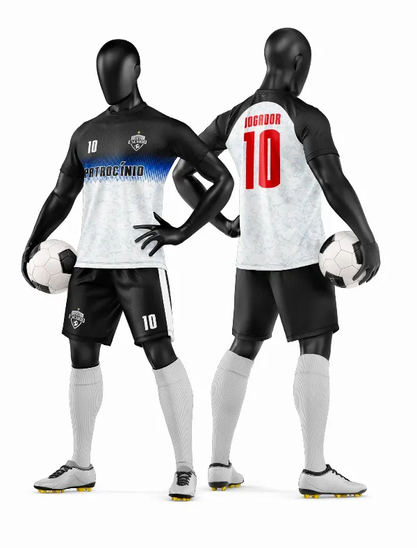 Arte Vetor Camisa e Short de Time de Futebol Amador