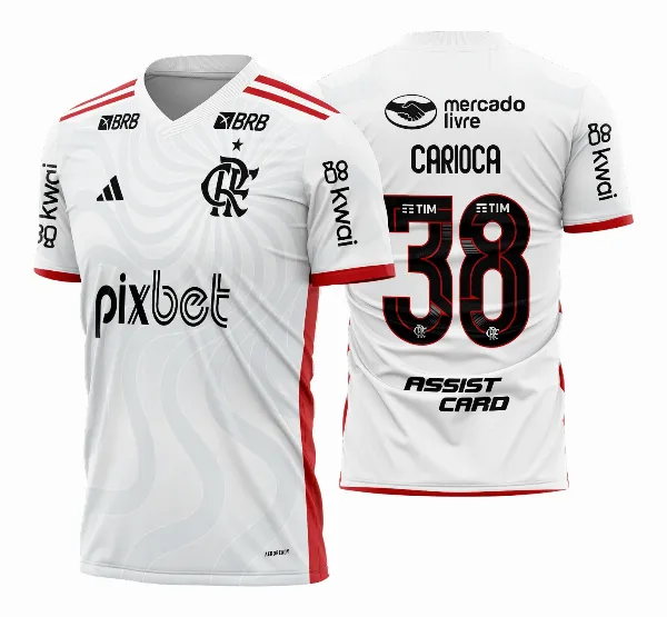  Arte Vetor Camisa Flamengo Reserva 2024 - 2025