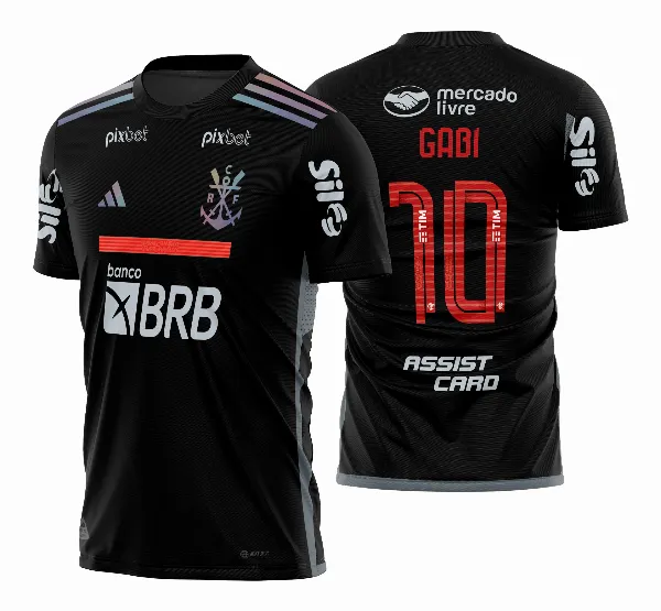 Arte Vetor Camisa Flamengo Terceira 2023 - 2024