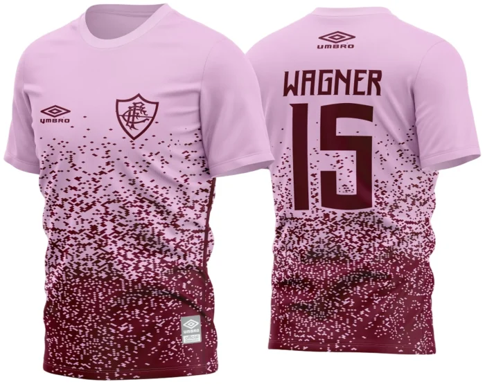 Arte Vetor Camisa Fluminense 2023 Feminina Outubro Rosa