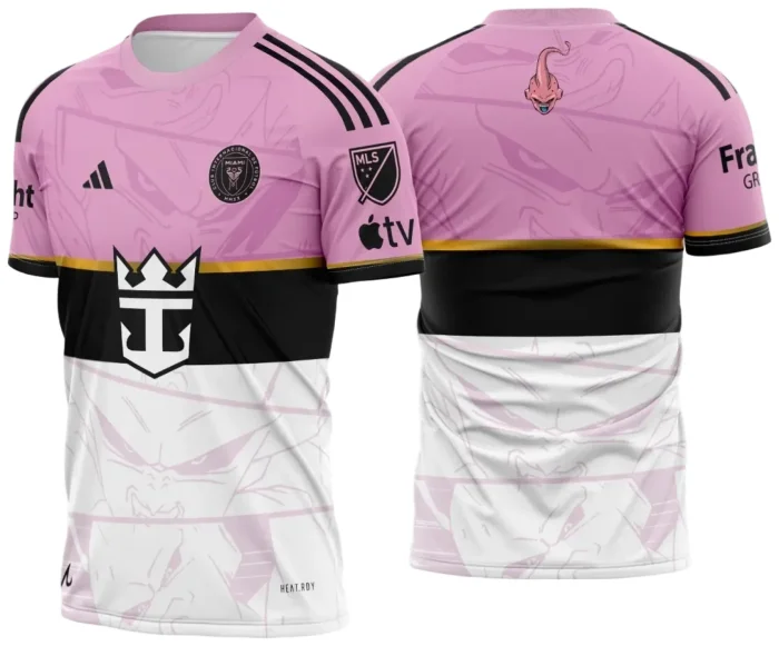 Arte Vetor Camisa Inter Miami Conceito Majin Boo madinbu dragon ball z