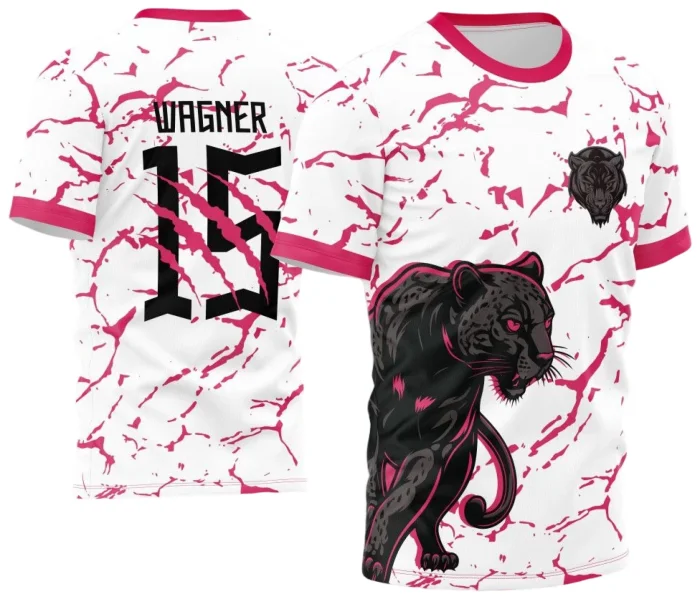 Arte Vetor Camisa InterClasse 2024 Pantera Branca e Rosa