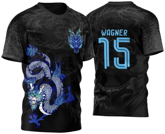Arte Vetor Camisa InterClasse Dragão Azul 2023 Top cdr x7