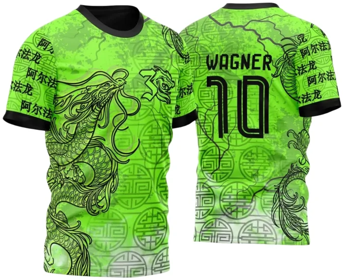 Arte Vetor Camisa InterClasse Dragão Subindo as Nuvens