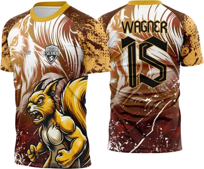 Arte Vetor Camisa Interclasse Esquilo Amigo 2025