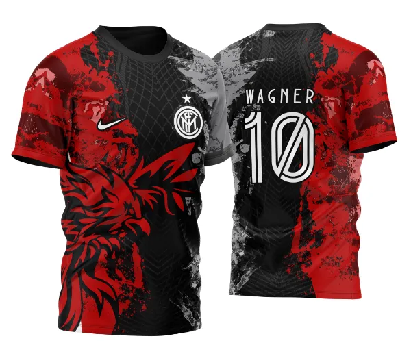 Arte Vetor Camisa InterClasse Fenix Vermelha 2023