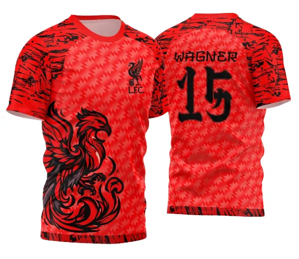 Arte Vetor Camisa InterClasse Fênix Vermelha