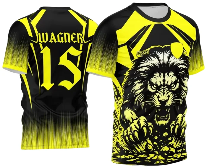 Arte Vetor Camisa Interclasse Leão 2024 Amarela