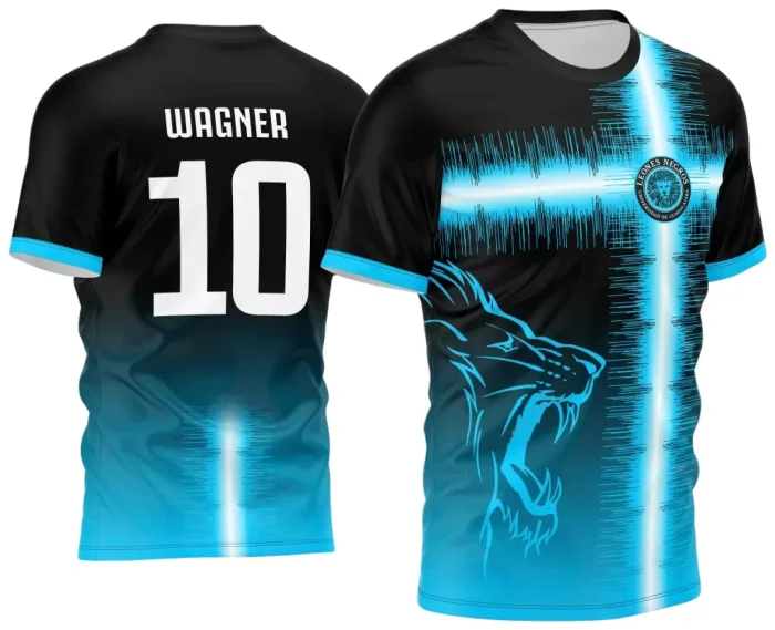 Arte Vetor Camisa Interclasse Leão 2024 Azul