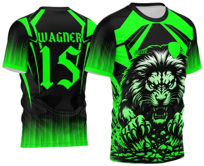 Arte Vetor Camisa Interclasse Leão 2024 Verde