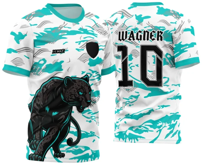 Arte Vetor Camisa Interclasse Pantera 2024 Verde Água