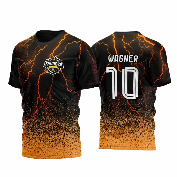 Arte Vetor Camisa InterClasse Raios Relâmpagos Amarelos 2