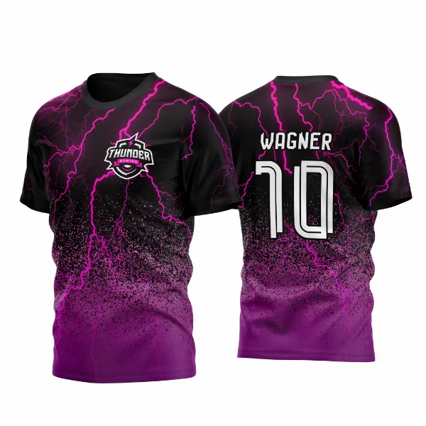 Arte Vetor Camisa InterClasse Raios Relâmpagos Roxos 2