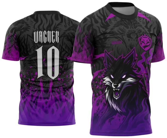 Arte Vetor Camisa Interclasse Raposa Roxa - Lobo - Fox - 2025