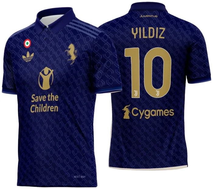 Uniforme de futebol personalizado, projetado para times amadores ou profissionais, com design moderno e arrojado. Apresenta uma combinação de cores contrastantes, logotipo ou escudo do time em destaque no peito, e detalhes gráficos na frente e nas mangas. Na parte traseira, há espaço para personalização com nome e número do jogador, garantindo identidade ao time. Ideal para jogos oficiais, amistosos ou competições, oferecendo estilo e funcionalidade.