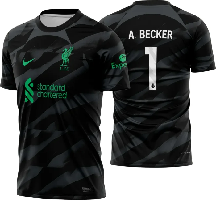 Arte Vetor Camisa Liverpool Goleiro I 2023 - 2024