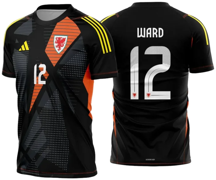 Arte Vetor Camisa Pais de Gales Goleiro 2024 - 2025