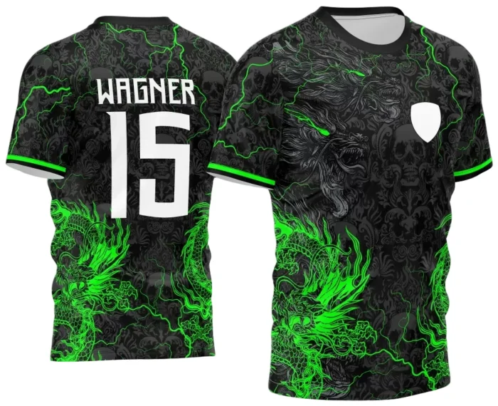 Arte Vetor Camisa para InterClasse Dragões e Raios 2024 Verde