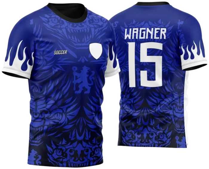 Arte Vetor Camisa Para InterClasse Ossos Dragão Chelsea 2023 M2