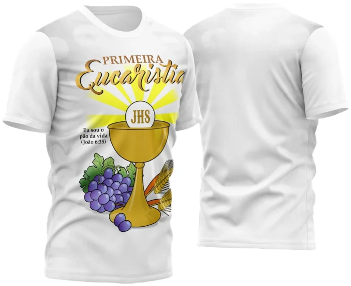 Arte Vetor Camisa Para Primeira Eucaristia Primeira Comunhão 2023 Modelo 5