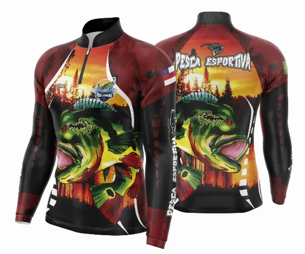 Arte Vetor Camisa Pesca Esportiva | Modelo 13
