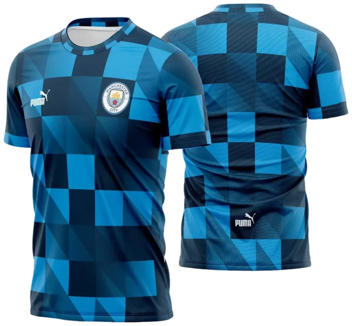  Arte Vetor, Camisa Pré-Jogo, Manchester City, 2023-24, Sublimação, Arquivo Digital, E-mail, WhatsApp, Personalizados, Design Exclusivo