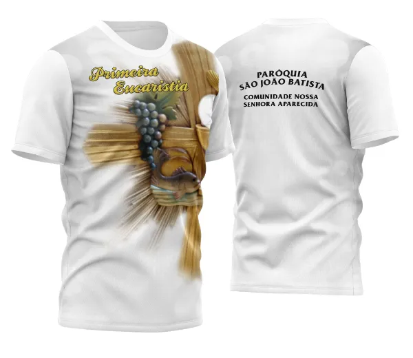 Arte Vetor Camisa Religião - Eucaristia | Modelo 10