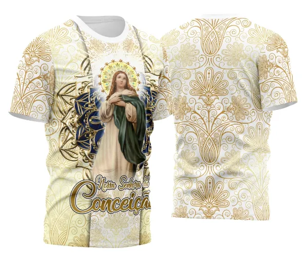 Arte Vetor Camisa Religião - Nossa Senhora Imaculada Conceição | Modelo 04
