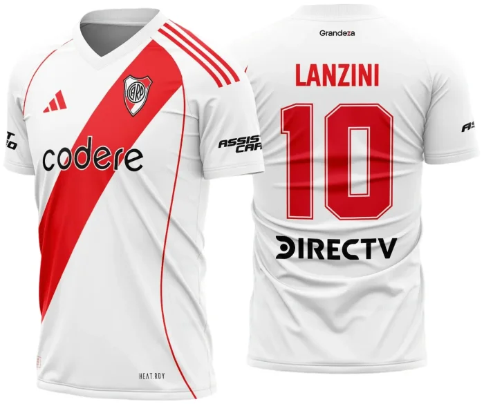 Arte Vetor Camisa River Plate Titular 2024 - 2025