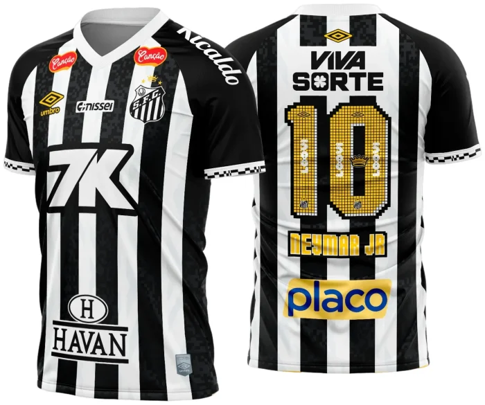 Arte Vetor Camisa Santos Reserva 2025 - 2026