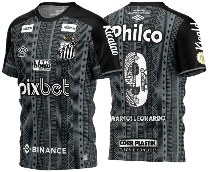 Arte Vetor Camisa Santos Terceira 2022 - 2023