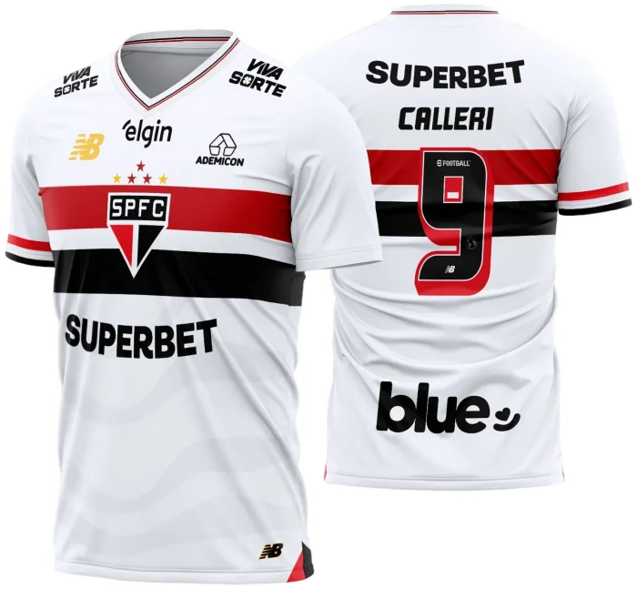 Arte Vetor Camisa São Paulo Titular 2025 - 2026