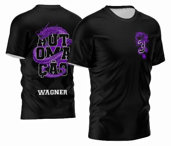 Arte Vetor Camisa Terceirão Dragão Roxo Letreiro