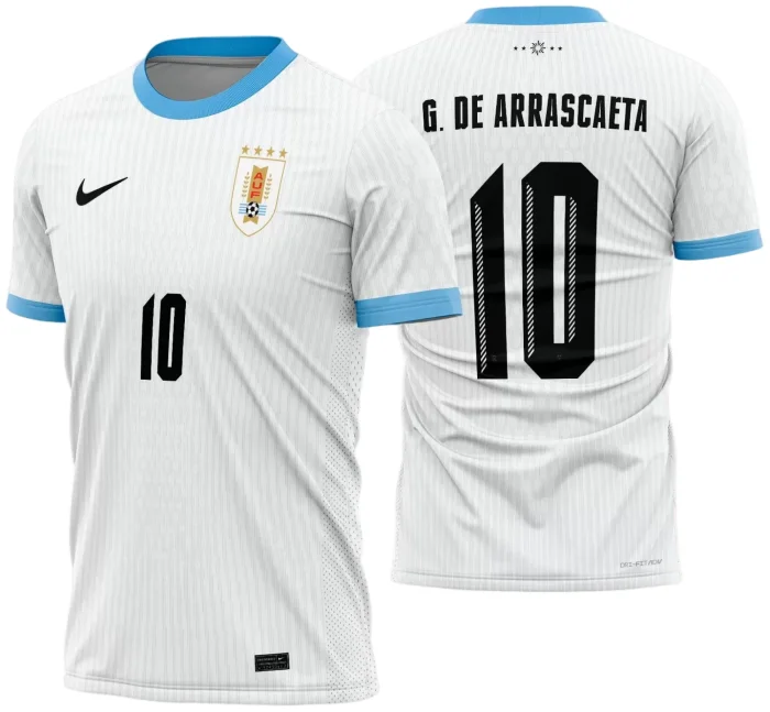 Arte Vetor Camisa Uruguai Reserva 2024 - 2025