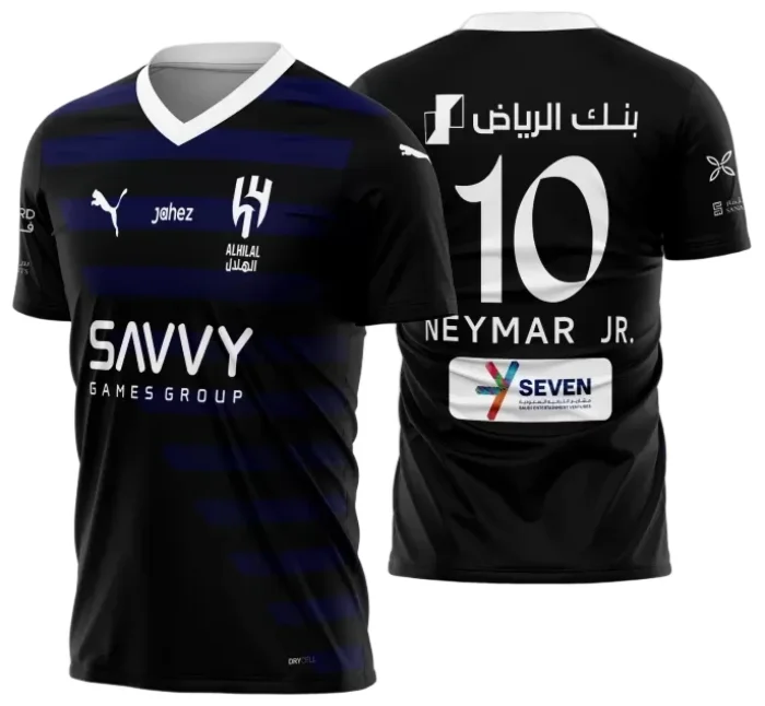 Arte Vetor Estampa Camisa Al-Hilal Terceira 2023-24 x7