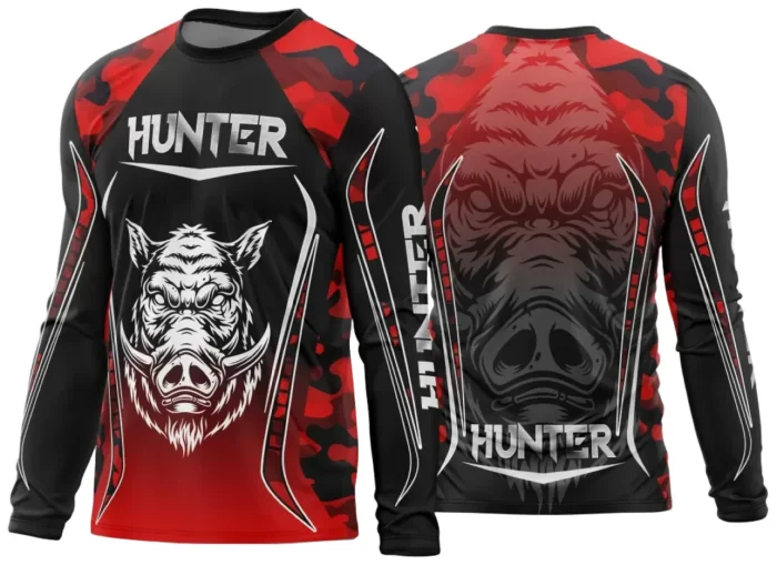 Arte Vetor Estampa Camisa Caça Esportiva 2024 Modelo 06