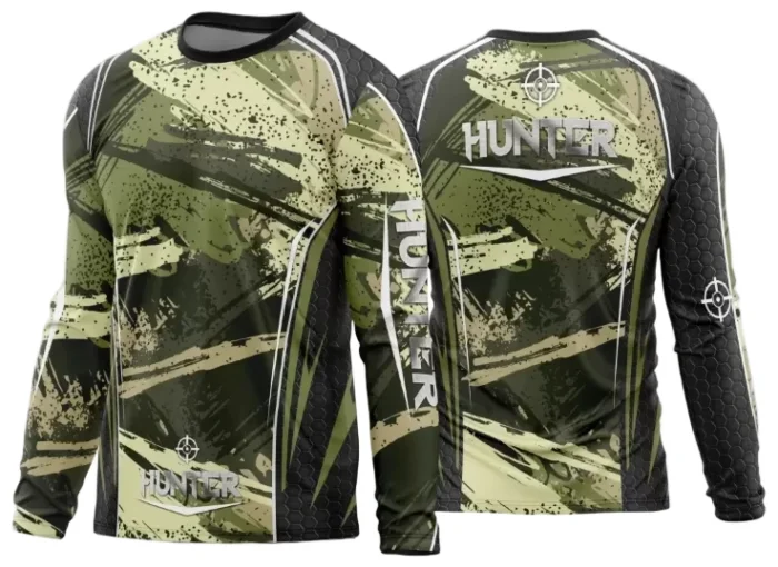 Arte Vetor Estampa Camisa Caça Esportiva 2024 Modelo 09