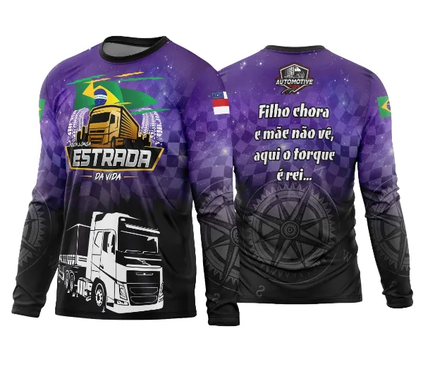 Arte Vetor Estampa Camisa Caminhão da Estrada Rota 2024 Modelo 03